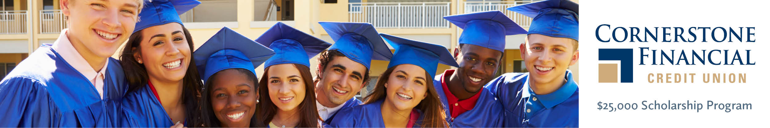 High school graduates in cap and gown